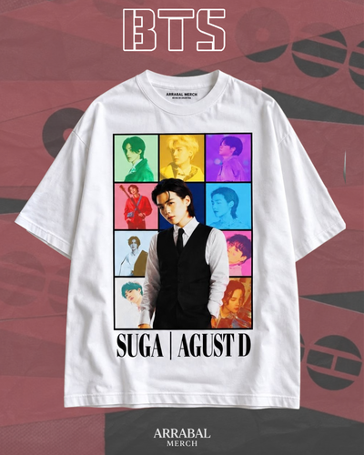 Remera blanca The Eras of Suga