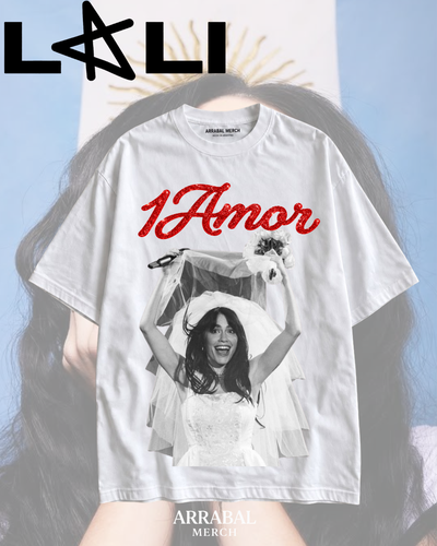 Remera Blanca "1 Amor" Lali Novia