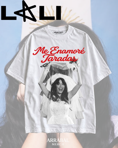 Remera Blanca "Me Enamoré Taradas" Lali Novia 