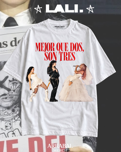 Remera Blanca "Mejor que dos son tres"
