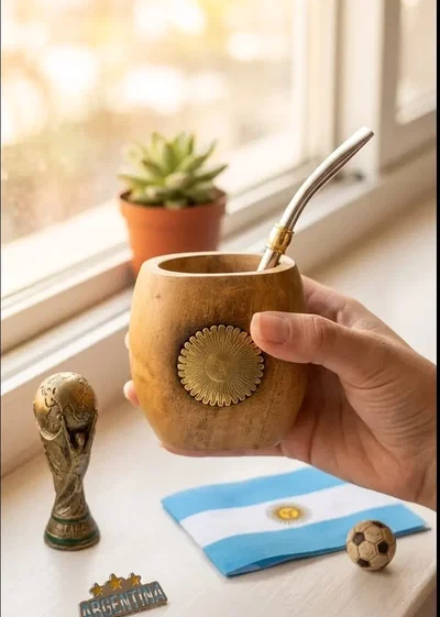 Mate galleta con aplique Sol de Mayo