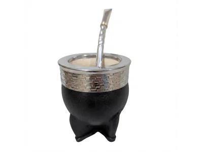 Mate imperial de calabaza y cuero