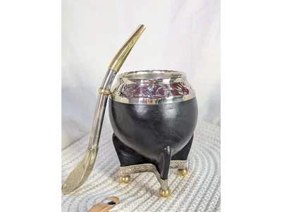 Mate torpedo virola cincelada base bolitas