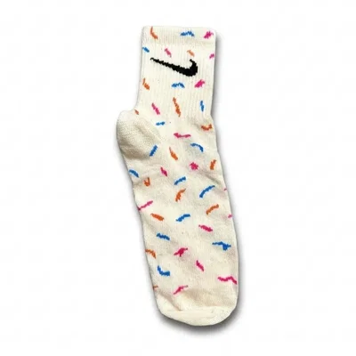 Medias 3/4 Estilo Nike Pintitas - Blancas