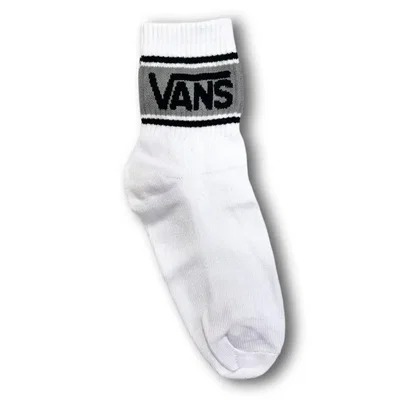 Medias 3/4 Estilo Vans Blancas - Etiqueta Gris