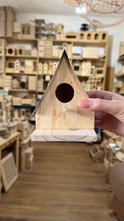 Casita para Pajaritos con Techo de Chapa