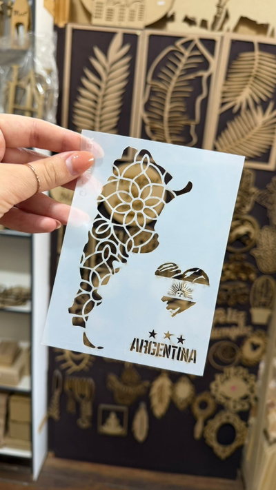 Stencil Mapa de Argentina (14,5x10,5)