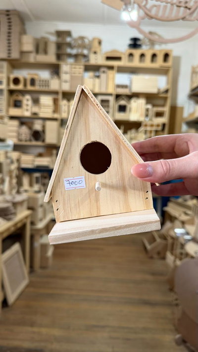 Casita para Pajaritos con Techo de Chapa