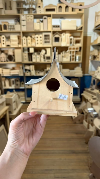 Casita para Pajaritos con Techo de Chapa