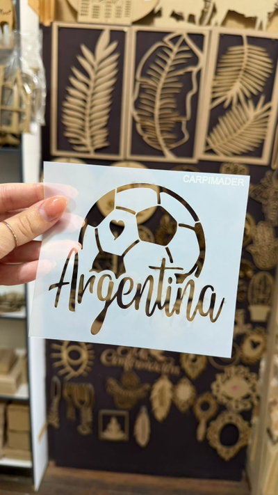 Stencil Argentina Pelota de Futbol (12x13,5)