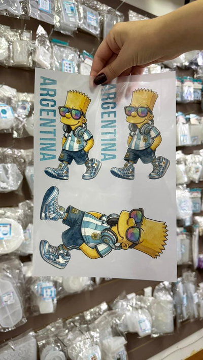 Lámina Bart Simpson Argentina
