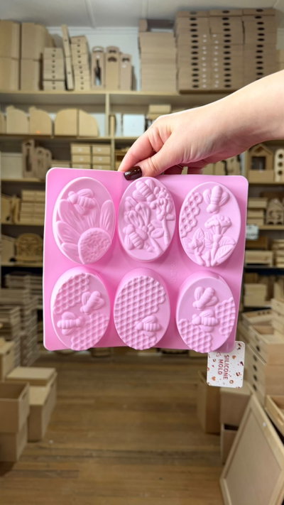 Molde de Silicona Panal de Abeja Ovalado