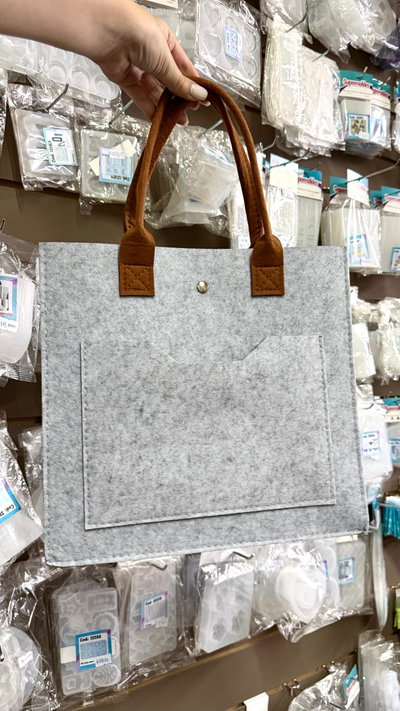 Cartera de Fieltro de Camila (Gris)