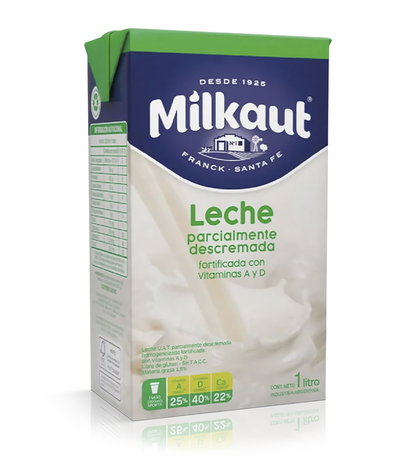 Leche Parcialmente Descremada Milkaut x 1 Lts