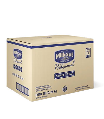 Manteca sin Sal Milkaut x 25 Kg.