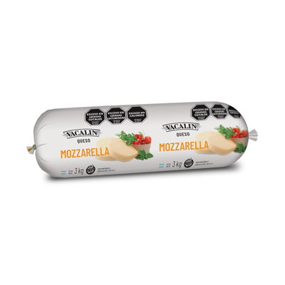 Queso Muzzarella Cilindro Vacalin x 3 Kg.