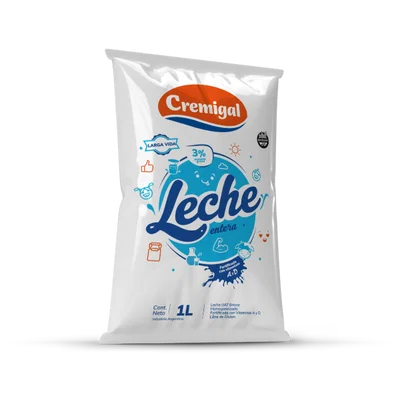 Leche UAT Entera Sachet Cremigal x 1 Lts.