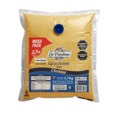 Queso Cheddar Pouch La Paulina x 3.7 Kg