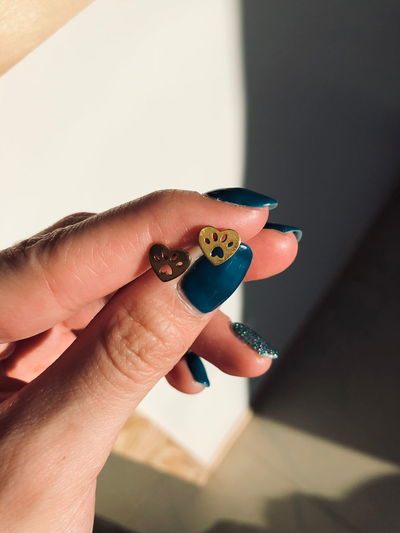 Aros patitas corazón (AD)