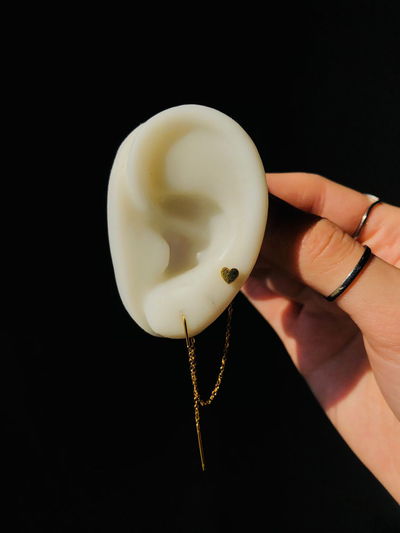 Aros aguja Amanda - Corazón (AD)