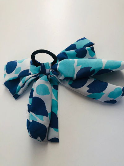Moño manchas - Celeste 