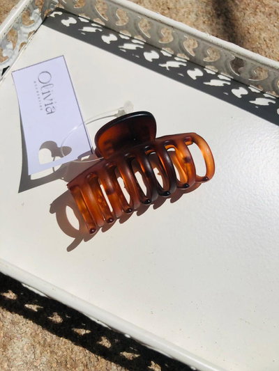 Broche mini clásico - Carey mate