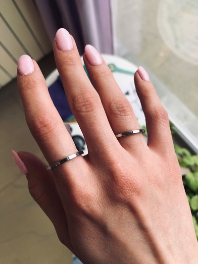 Anillo alianza tipo cinta (AQ)