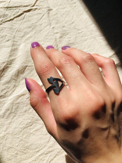 Anillo tres corazones mod2 (AQ)