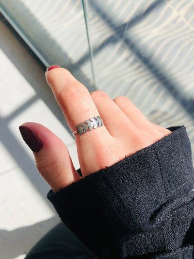 Anillo laurel liso (AQ)