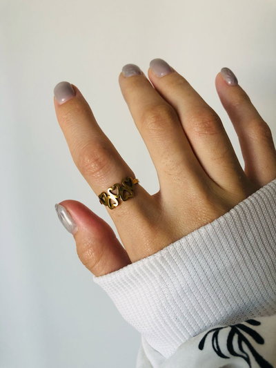 Anillo corazones calados (AD)