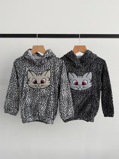 CONJUNTO PLUSH "GATITO" C/CAPUCHA 