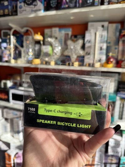 Linterna Delantera Para Bicicleta Con Bocina