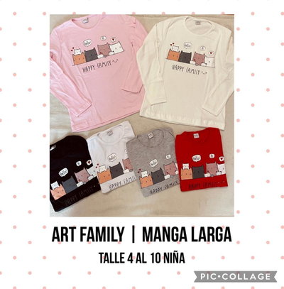 Remera KIDS - Family (manga larga)