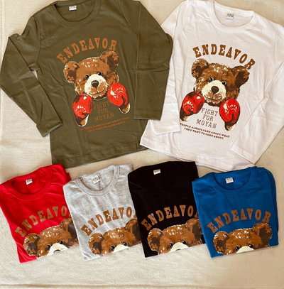 Remera KIDS - Oso Box (manga larga)