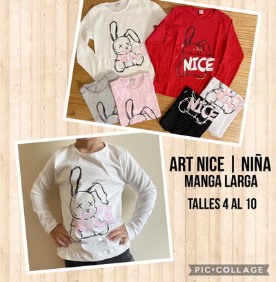 Remera KIDS - Nice (manga larga)