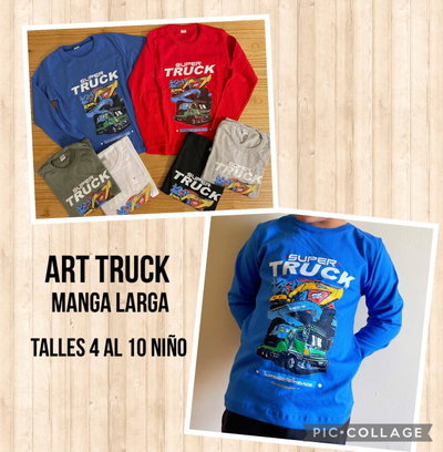 Remera KIDS - Truck (manga larga)