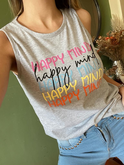 Musculosa Happy mind 