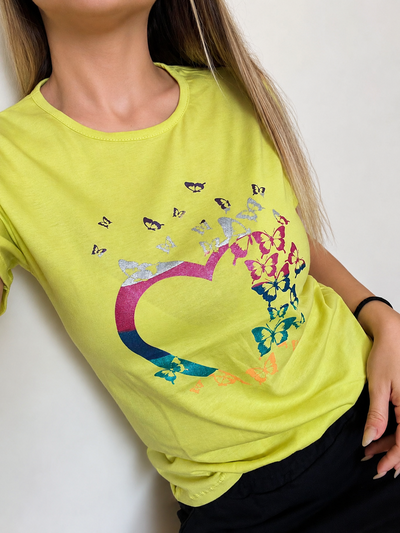 Remera Corazón Degrade