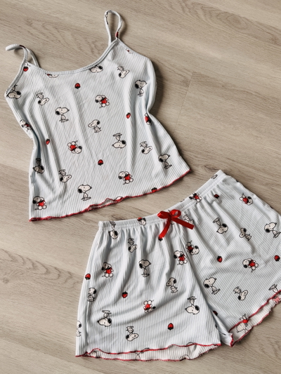 Pijama snoopy celeste - conjunto 2 piezas 