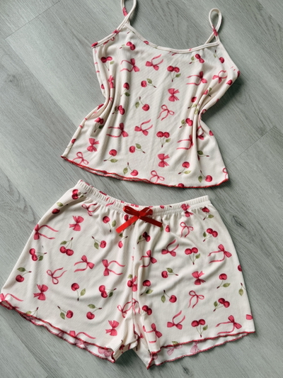 Pijama cerezas - conjunto 2 piezas