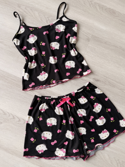 Pijama KITTY OSCURO - conjunto 2 piezas