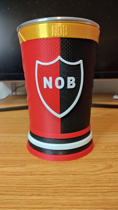 Vaso fernetero Newell's estilo camiseta 