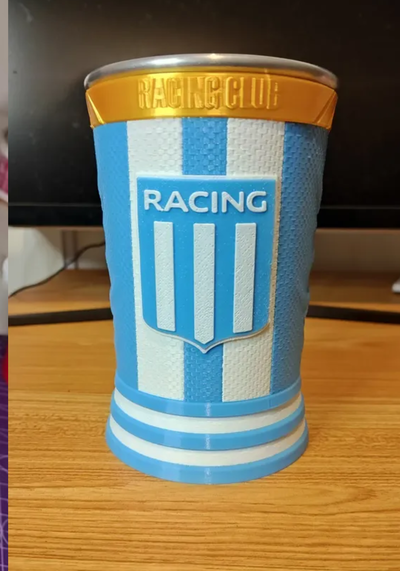 Vaso fernetero racing club tipo camiseta 