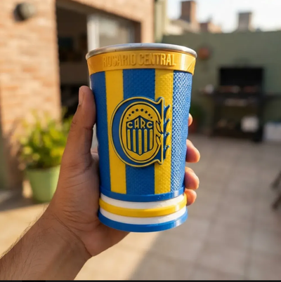 Vaso fernetero rosario central tipo camiseta 