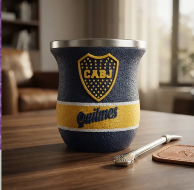 Mate acero inoxidable vintage boca juniors 1996