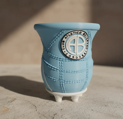 Mate botín borussia con costura belgrano de Córdoba 