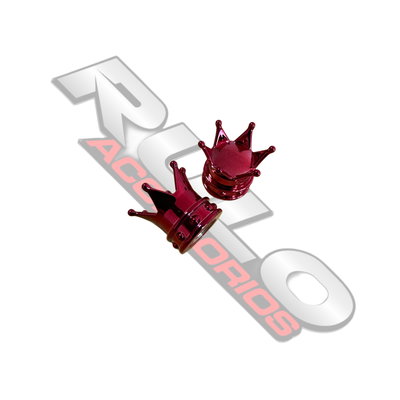 Tapas De Valvulas Corona X2 Roja