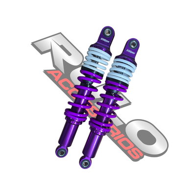 Amortiguadores Anodizados Regulables 34cm Violeta