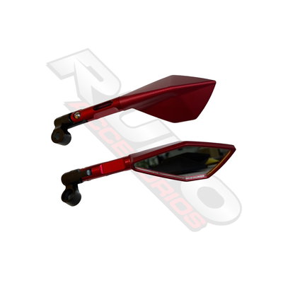 Espejos Deportivos Anodizados Rojo