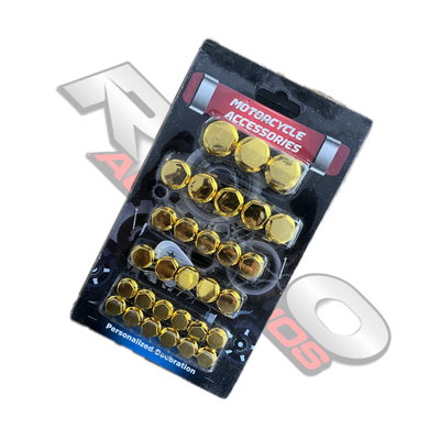 Kit Tapas Cubre Tornillos Dorado